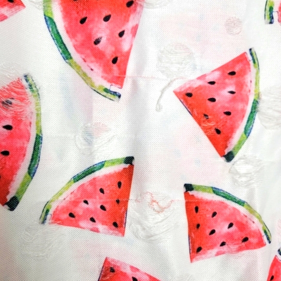 Watermelon Novelty Print Distressed Tee Top‎ Size M - Picture 5 of 6
